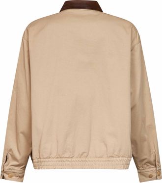 Prada Mens Bomber Jacket Beige Cord Cotton