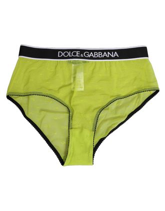 Dolce & Gabbana Womens Green Nylon Logo Waistband Brief Panty Underwear 07+pa Clothing