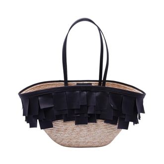 Catarzi Tassen, Dames, Beige, ONE Size, Leer, Formentera Borsa