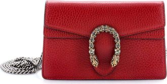 Gucci Red Sheep Leather Dionysus Bag Super Mini (Authentic Pre-Loved)