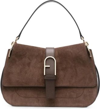 Furla Flow Top Handle - Dames - Handtassen - Bruin - ONE Size - Leer - Tassen