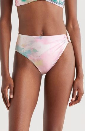 Boamar Talia High Cut Bikini Bottoms in Pink Multi at Nordstrom, Size X-Small