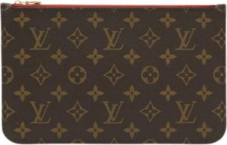 Louis Vuitton Pre-owned Clutches, female, Brown, Size: ONE SIZE Pre-owned Monogram Neverfull Pouch