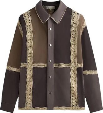 Kith Shirtjack met patchwork - Bruin