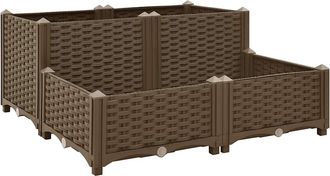 vidaXL Arriate 80x80x38 Cm Polipropileno Vidaxl