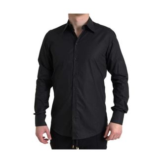 Dolce & Gabbana Classic Fit Cotton Shirt - male - Dolce & Gabbana - Casual Shirts - Black - L - Shirts