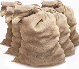 OEM Bolsas De Yute Natural Para Almacenar Verduras, 60x100cm, Resistentes A La Humedad, Paquete De 5, Color Marr&oacute;n -ulisem