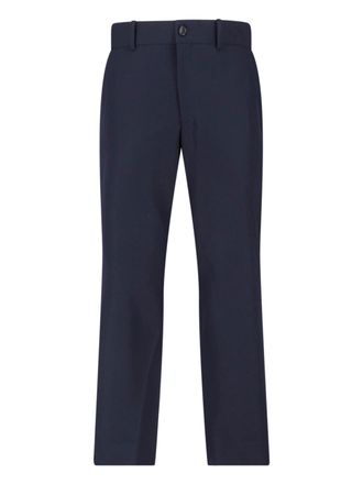 Comme Des Gar&ccedil;ons Blue Tailored Straight-Leg Wool Trousers