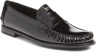 Prada Spazzalato Penny Loafer in Nero at Nordstrom, Size 10.5