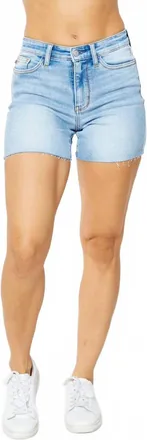 Judy Blue Womens High Waist Shorts In Light Blue
