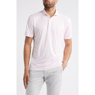 Johnnie-O Plumeria Floral Featherweight Performance Polo in Azalea at Nordstrom, Size Xx-Large