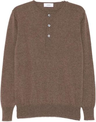Lardini Classic Knit Sweater With Ribbed Cuffs And Hem