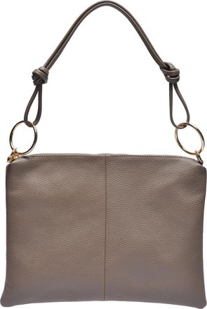 Luisa Vannini Beige Rundleer Tas