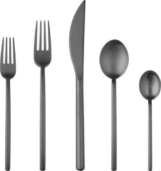 Mepra Due Flatware Set - 5 Pieces in Ice Black Gold at Nordstrom