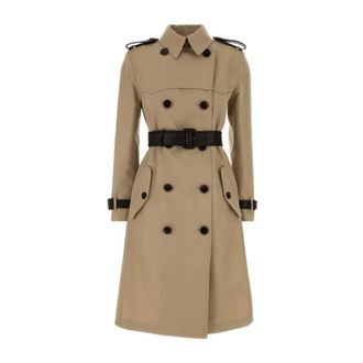 Burberry Trench Coats, female, Beige, Size: 2XS Coats