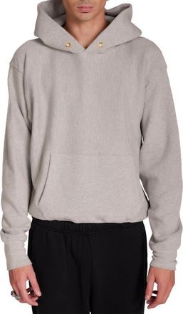 Les Tien HeavyWeight Cropped Hoodie in Heather Grey at Nordstrom, Size Xx-Large