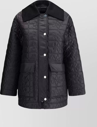 Ganni quilted glossy puffer jacket