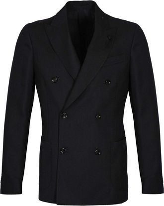 Lardini Roma Double-Breasted Jacket In Virgin Wool