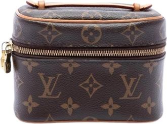 Louis Vuitton Pre-owned Nice Nano Vanity Case - Dames - Vintage Mini Tas - Bruin - ONE Size - Leer - Vintage