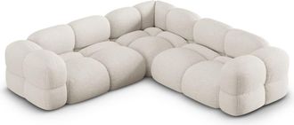 Cosmopolitan Design Sof&aacute; esquinero sim&eacute;trico 4 plazas tejido estructural beige