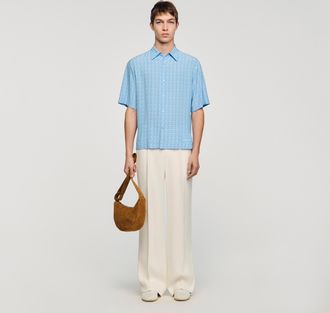Sandro Link print loose-fit shirt