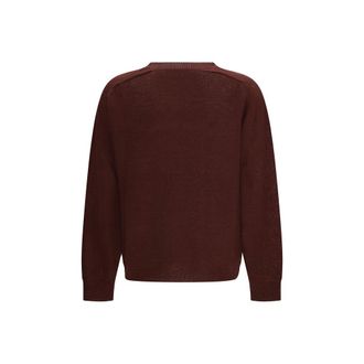 Our Legacy Mens Bordeaux Linen Sweatshirt Clothing