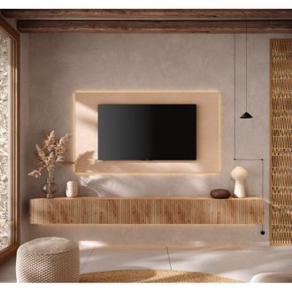 Dmora Mueble Modular Buti, 4 Compartimientos, Apertura Est&aacute;ndar, 0x0x0h Cm Marr&oacute;n Peral