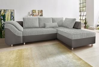 Collection Ab Ecksofa »Sally L-Form« mit und ohne Bettfunktion, inklusive loser Rücken- und Zierkissen