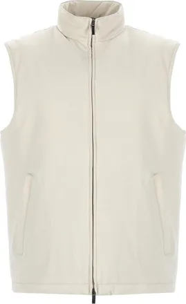 Fay Neutral Turtleneck Collar Padded Vest Layering