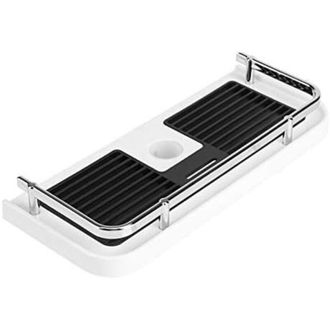 OEM Estante De Ducha Sin Taladrar Para Barra De Ducha, Estante Ajustable Para Barra De Ducha, Organizador De Ba&ntilde;o Para Champ&uacute; Y Jab&oacute;n Con 2 Ganchos, Para 
