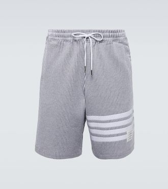 Thom Browne Shorts in seersucker di cotone 4-Bar