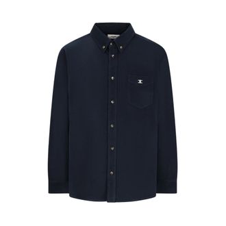 Celine Casual Shirts, male, Blue, M, Casual Button-Up Top