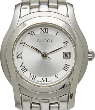 Gucci Pre-owned Watches, female, Gray, Size: ONE SIZE Pre-owned Stainless Steel Watch