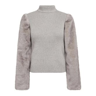 Co'Couture Jers&eacute;is de cuello alto - Knitwear - Mujer - Gris - XS