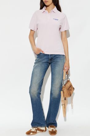Acne Studios Short-sleeved Polo, Womens, Pink