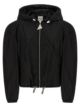 The Attico Black Hood Bomber Jacket