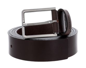 Calvin Klein Mens Essential Belt 35 mm Leather Belt, Dark Brown, 32