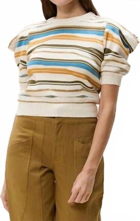Cleobella Rei Short Sleeve Sweater In Ivory