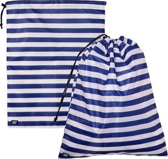 Lands End Travel Laundry Bags 2-Pack, Polyester Canvas Dirty Clothes Travel Bag with Drawstring in Navy at Nordstrom