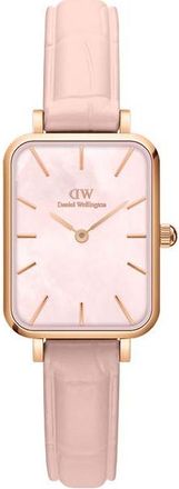 Daniel Wellington Womens DW00100508 Ladies Quadro Rouge Rose Gold 20mm Watch - Pink - One Size