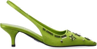 Prada Green Slingback Pumps