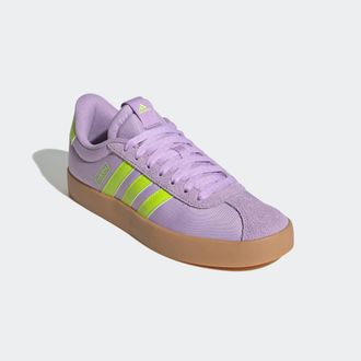 adidas Sneaker ADIDAS SPORTSWEAR VL COURT 3.0, Damen, Gr. 38,5, powder plum, solar slime, lucid lemon, Leder, Textil, Schuhe Sneaker, Design auf den Spuren d