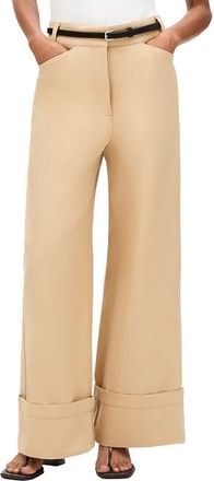 Another Tomorrow Wide Cuff Pant in Khaki at Nordstrom, Size 48 32 It