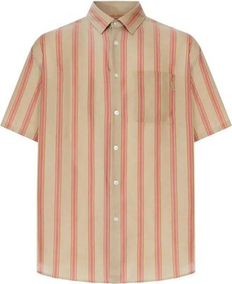 Saint Laurent Short Sleeve Shirts, male, Beige, Size: 2XL Chemise Classic