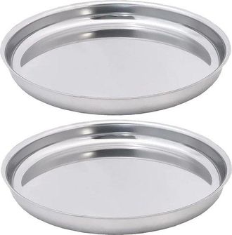OEM Juego De 2 Conchas Para Ostras, Plato Para Mariscos De Acero Inoxidable, Concha Grande Para Ostras, Acero Inoxidable, 34,7 Cm, Gris