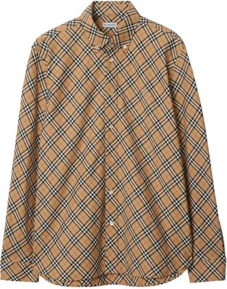 Burberry Vintage Check cotton shirt - men - Cotton - S - Neutrals