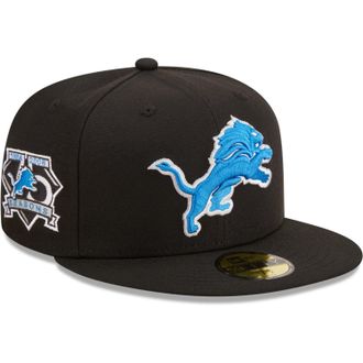 New Era 59Fifty Fitted Cap - Detroit Lions 75 Seasons - 7 5/8 Black