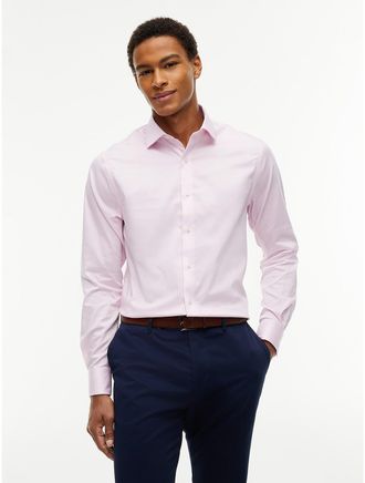 Tommy Hilfiger Mens Regular Fit THFlex Dress Shirt - Pink - 15.5/32-33