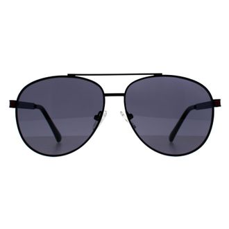 Guess Aviator Mens Shiny Black Grey GF5110 Metal - One Size