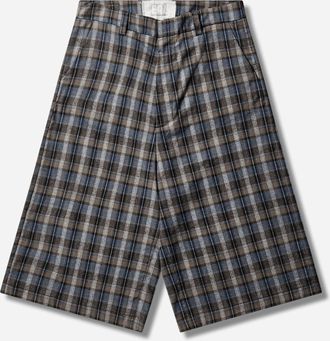 ERL Men s Check Shorts Grey